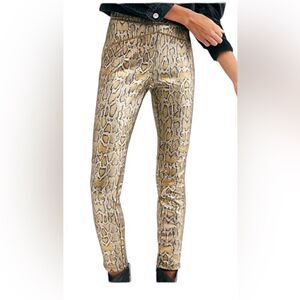 Free People Rio printed faux leather pants size small